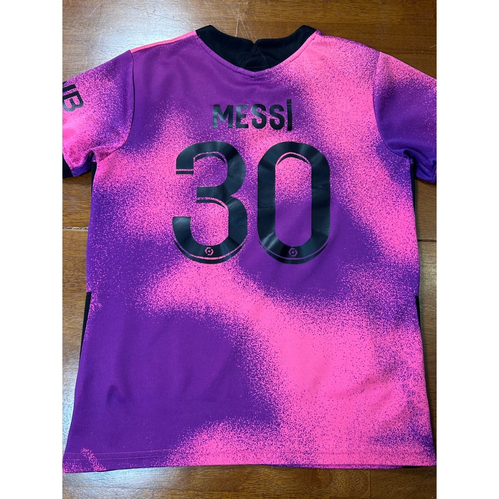 Paris Saint-Germain Limitless Soccer Jersey Youth S Pink Purple Messi 30 PSG - Picture 6 of 10